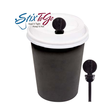 STIX TO GO - COFFEE CUP LID STOPPERS - White x 400 Coffee From PUREGUSTO On  Cafendo