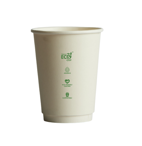 ECO WHITE DOUBLE WALL COFFEE CUP 12oz (Medium)