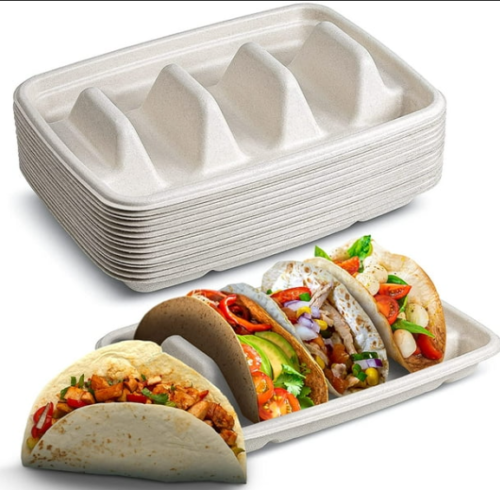 SUGARCANE TACO TRAY 3 COMPARTMENT